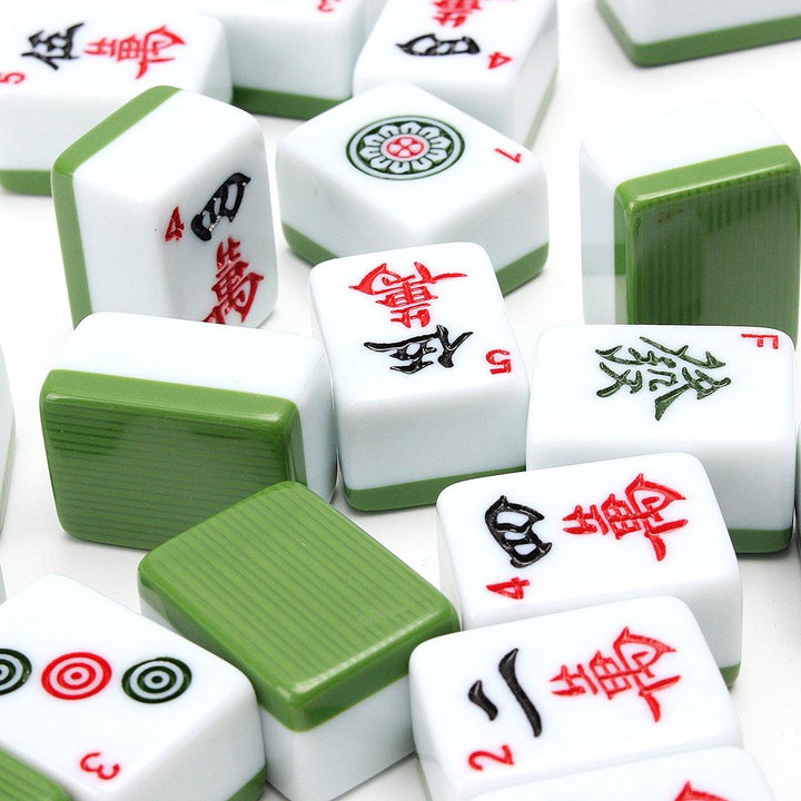 Portable Vintage Collection Chinese Mahjong Rare Game 144 Tiles Mah-Jong Set - MRSLM