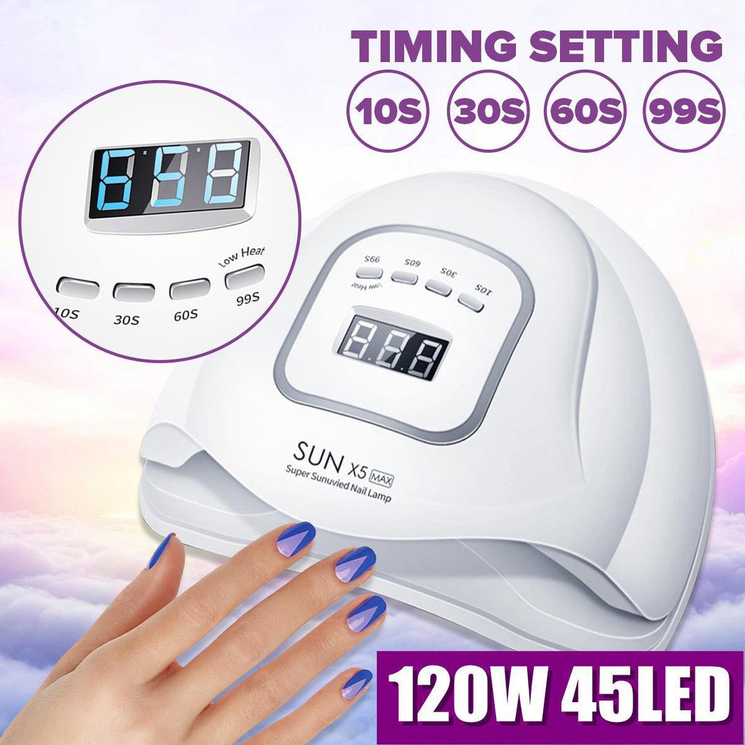 SUN X5 MAX Lamp 120W Nail UV Lamp Gel Nail Dryer Cure Manicure Nail Machine Nail Art Tools Nail Lamp Drying Lamp LCD Display - MRSLM