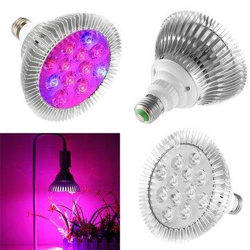 9W 12 LED E27 Red Blue Grow Lamp for Hydroponics Flowers Plants Vegetables - MRSLM