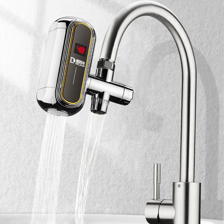 3000W Electric Water Heater Faucet Tankless Kitchen Instant Hot Water Tap Heater Digital LCD Display Easy-Install Heating Tap 220v With Free Installation Tools - MRSLM