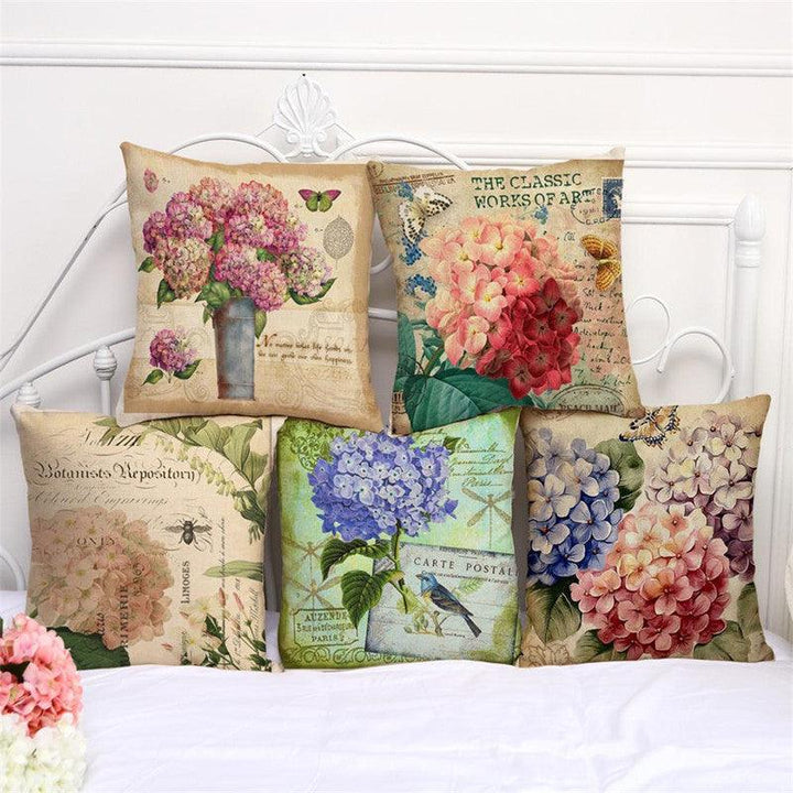 45x45cm Flower Style Cartoon Decorative Sofa Pillow Case Modern Floral Printed Cushion Cover - MRSLM