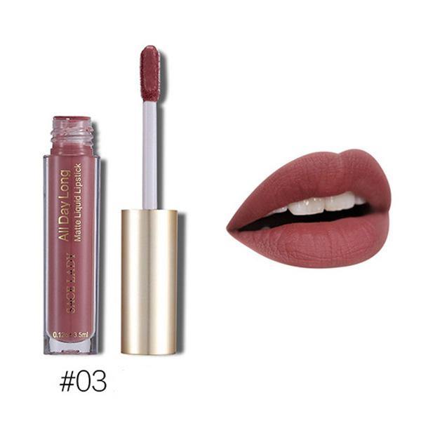 6 Colors Matte Velvet Lip Gloss Liquid Lipstick Non Sticky - MRSLM