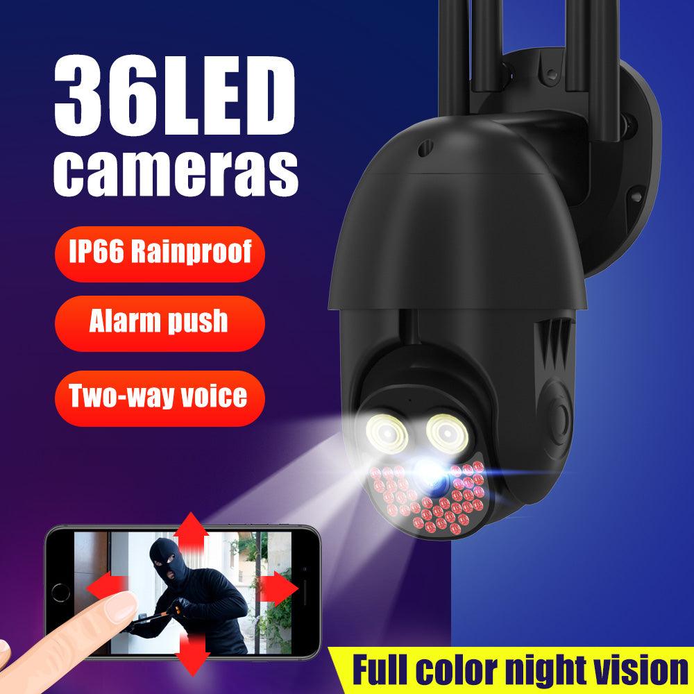 Guudgo 36LED 2MP PTZ Wireless IP Camera Waterproof Night Vision Two-way Audio Alarm 1080P WiFi Security CCTV Camera - MRSLM