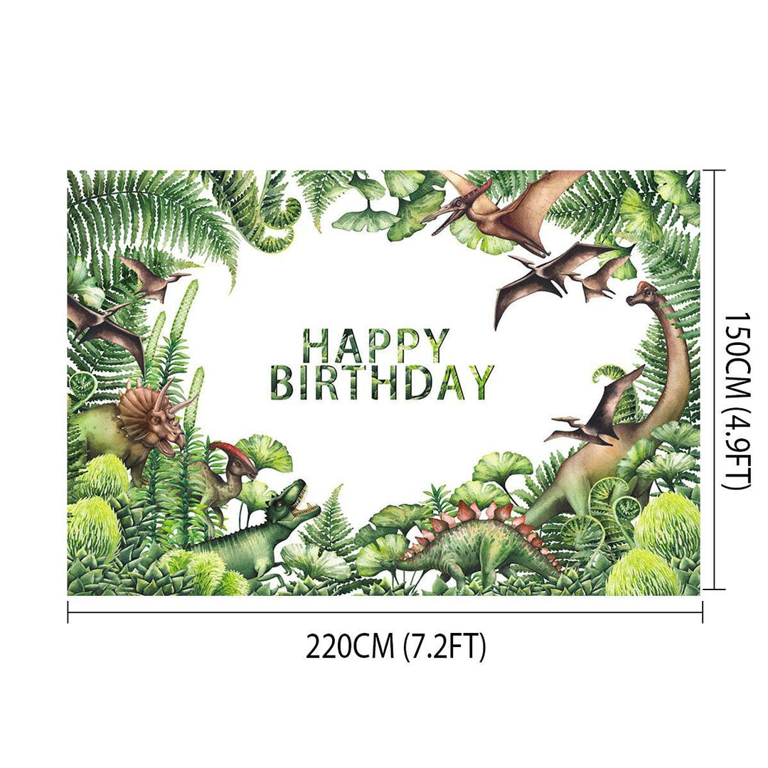 Dinosaur Forest Theme Birthday Backdrop Vinyl Studio Backdrop Photography Props Photo Background Decorations - MRSLM