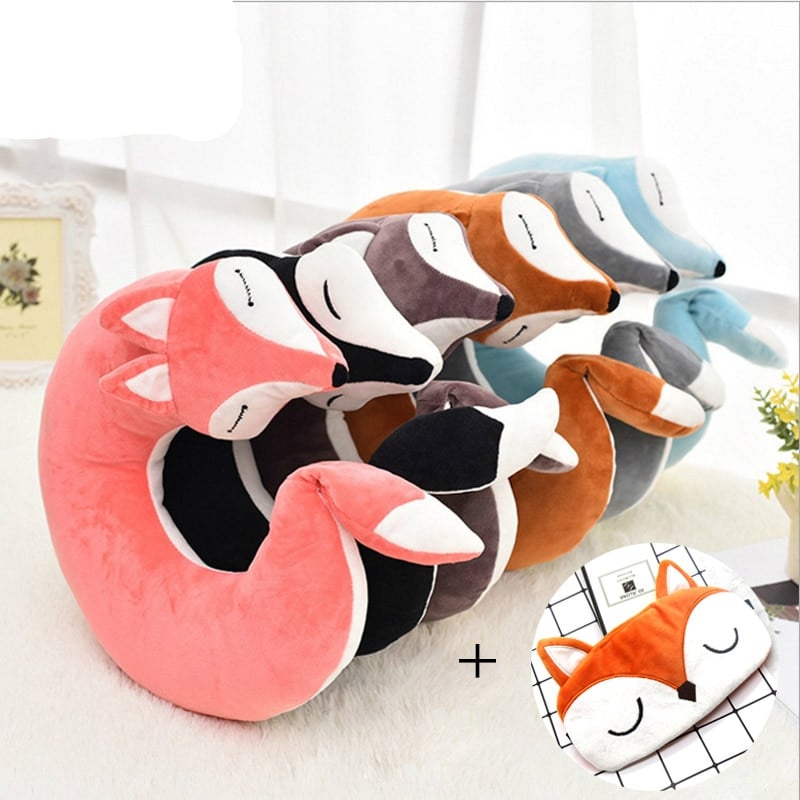 Lovely Fox Shaped Plush Travel Pillows