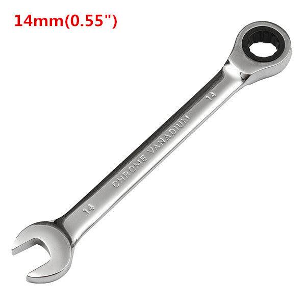 Raitool™ HT01 Chrome Vanadium Steel Metric Ratchet Spanner Gear Wrench Fixed Head 6-32mm - MRSLM