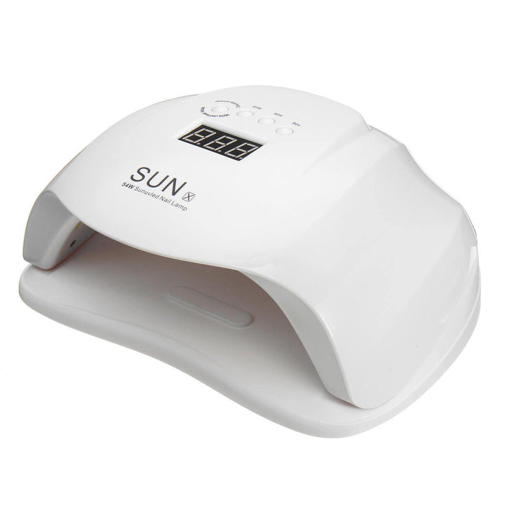 SUNX 54W UV LED Lamp Nail Dryer Machine Nail Cure Gel Polish Infrared Sensor 4 Timers - MRSLM