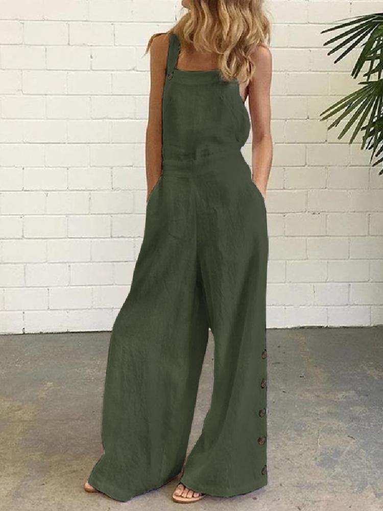 Stylish Women's Jumpsuit with Side Pockets - Perfect for Everyday Wear - MRSLM