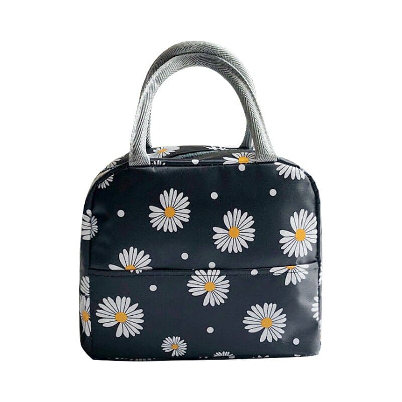 Patterned Portable Lunch Bag with Zipper