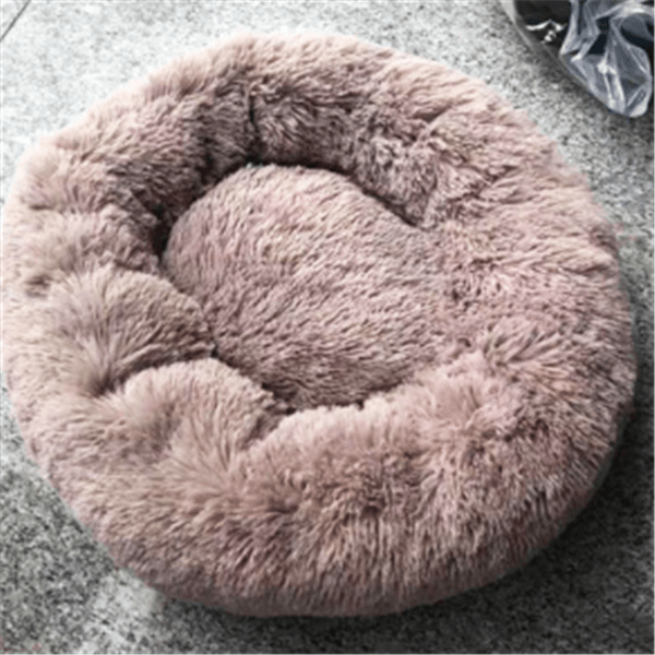 Round Long Hairy Autumn And Winter Nest Pad Cat Mattress - MRSLM