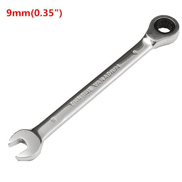 Raitool™ HT01 Chrome Vanadium Steel Metric Ratchet Spanner Gear Wrench Fixed Head 6-32mm - MRSLM