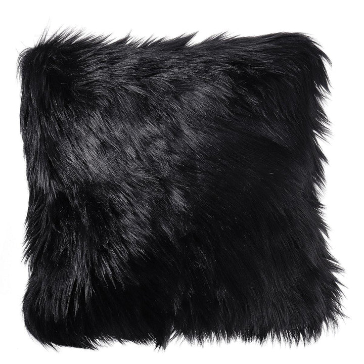 40x40 Faux Wool Fur Cushion Cover Fluffy Soft Plush Throw Pillow Case Home Decor - MRSLM