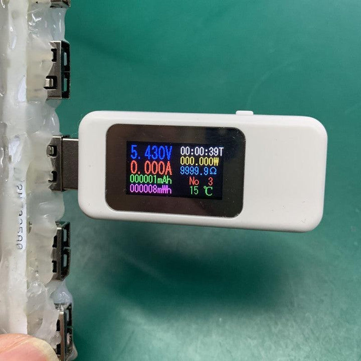 DANIU Digital 10 in 1 Colorful LCD Display USB Tester Voltage Current Tester USB Charger Tester Power Meter - MRSLM