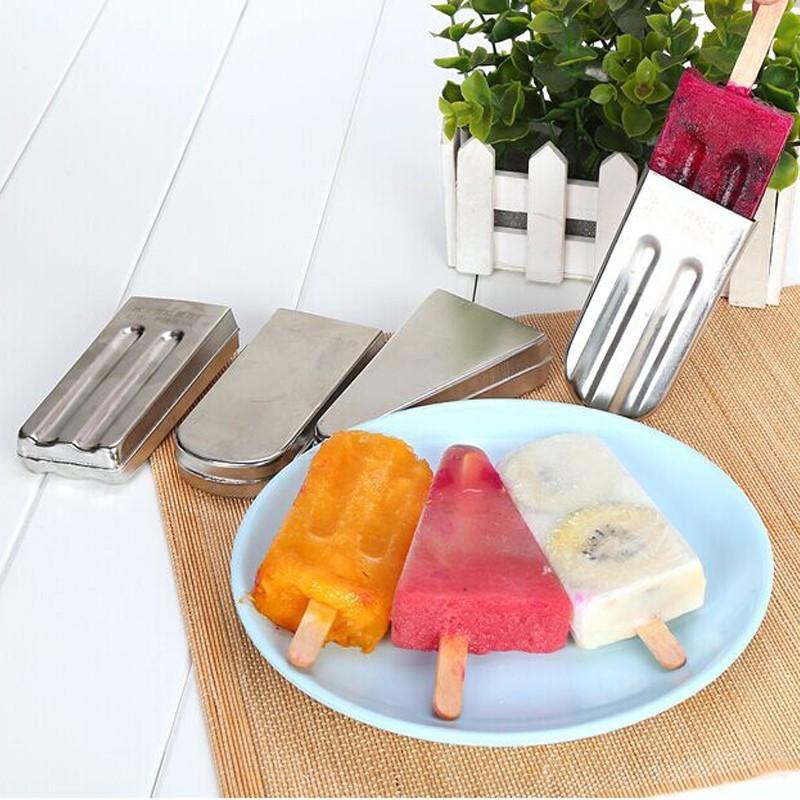 KC-ICE18 1Pcs DIY Ice Cream Pop Mold Popsicle Lolly Mould Stainless Steel Ice Cube Tray Pan - MRSLM