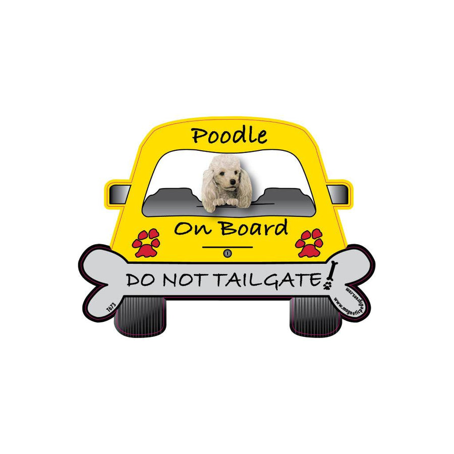 Poodle On Board Car Magnet - MRSLM