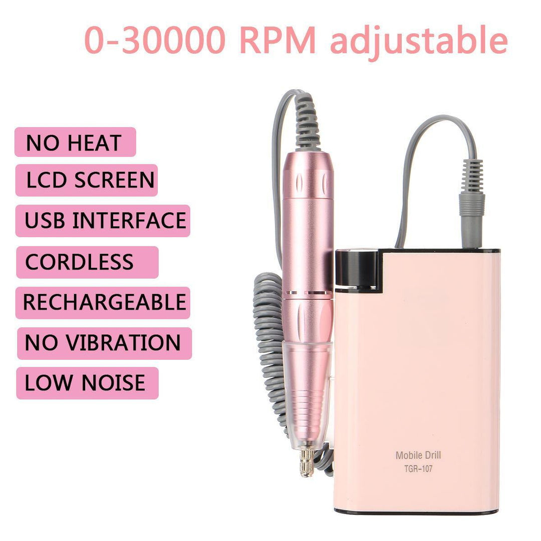 Charging 110 ~ 220V Wide Voltage Portable Nail Polisher - MRSLM