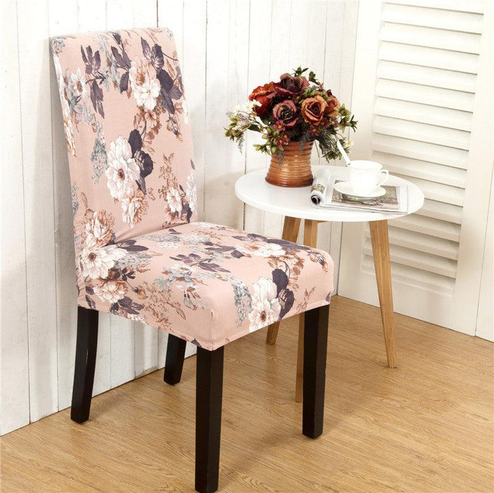 Honana WX-915 Elegant Flower Landscape Elastic Stretch Chair Seat Cover Dining Room Home Wedding Decor - MRSLM