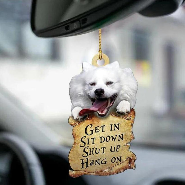 Animal Puppy Ornament Two Sided Car Pendant Gifts Car Rearview Mirror Hanging Ornament Automobile Decor Accessories Interior - MRSLM