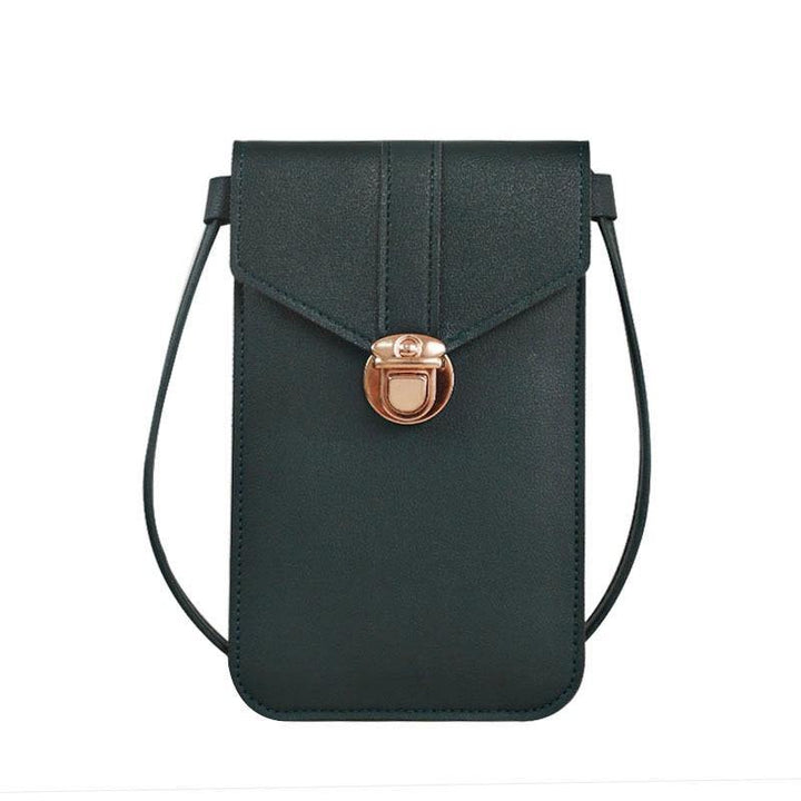 Women's Fashion Lock Touch Screen Mobile Phone Wallet Female Student Buckle Small Wallet Coin Purse Porte Monnaie Femme Mini Bag - MRSLM