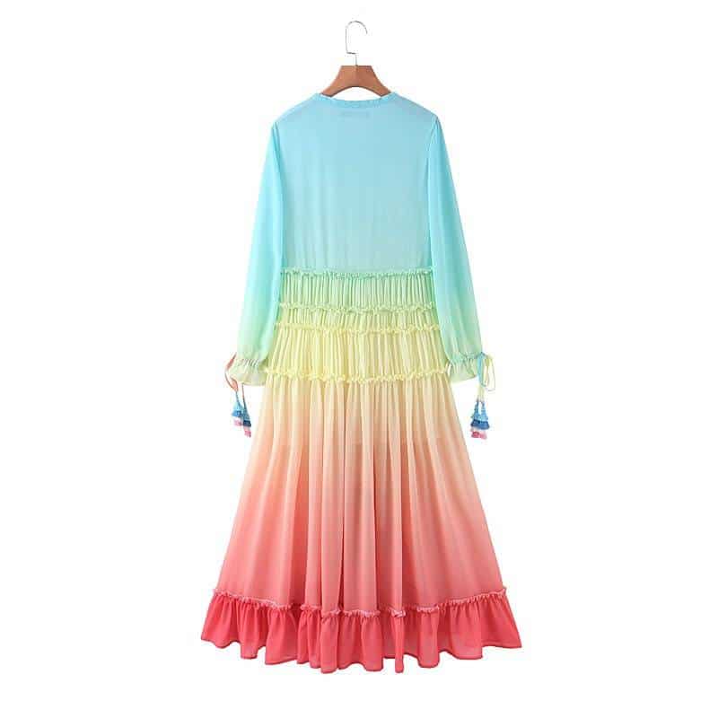 Kaleidoscopic Chiffon Women's Dress