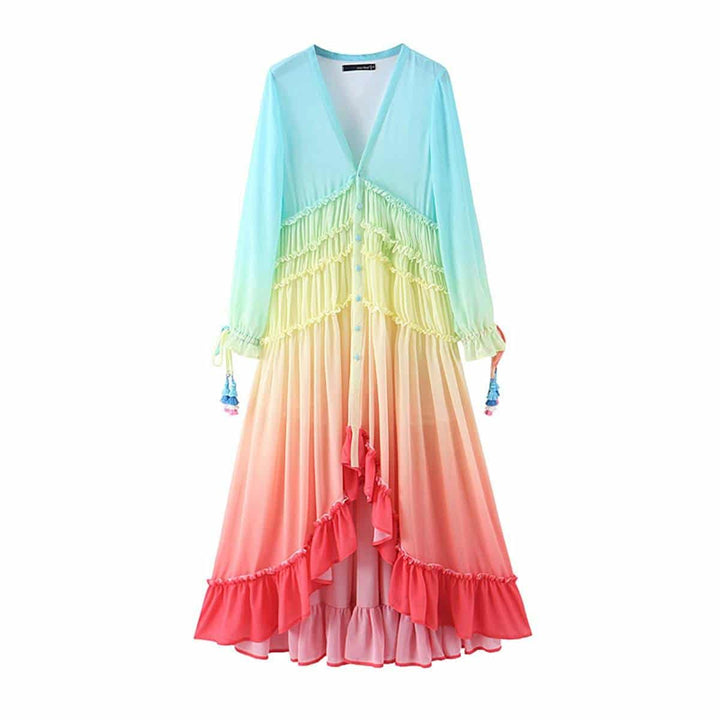 Kaleidoscopic Chiffon Women's Dress