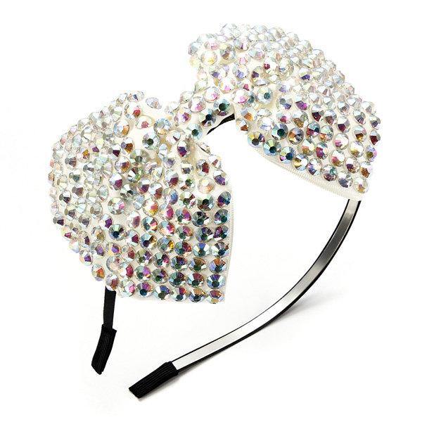 Crystal Drill Diamante Bow Headbrand Rhinestone Hair Accessories - MRSLM