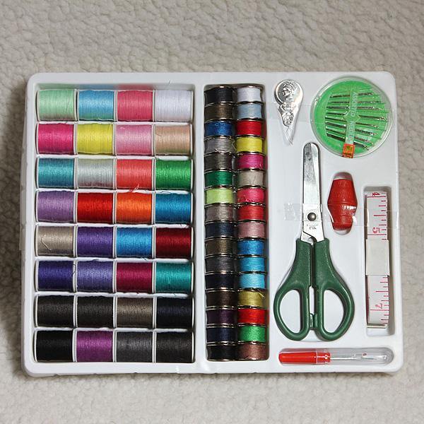 100pcs Portable Sewing Kit Threader Needle Tape Measure Scissor Thimble Set - MRSLM