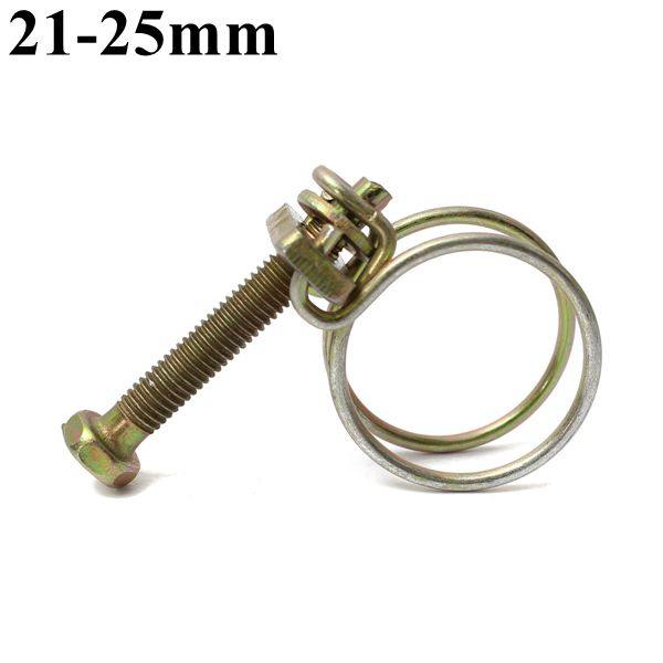 Adjustable Double Wire Water Gas Hose Clamp Pipe Clip Hoop Plumbing Fixture - MRSLM