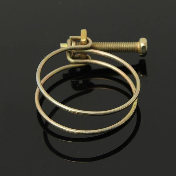 Adjustable Double Wire Water Gas Hose Clamp Pipe Clip Hoop Plumbing Fixture - MRSLM