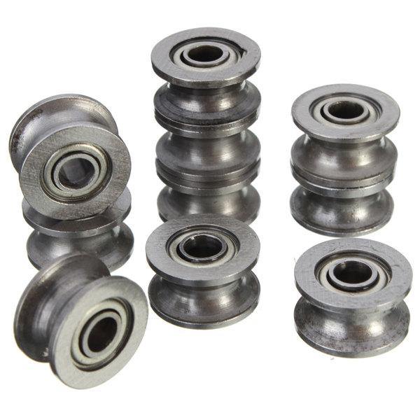 10pcs 624ZZ 4x13x7mm HCS U Groove Sealed Ball Bearings Guide Pulley Ball Bearing - MRSLM