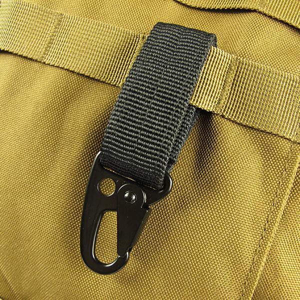 Carabiner Hook Webbing Buckle Nylon Molle Belt Hanging Key Ring Outdoor Tool - MRSLM