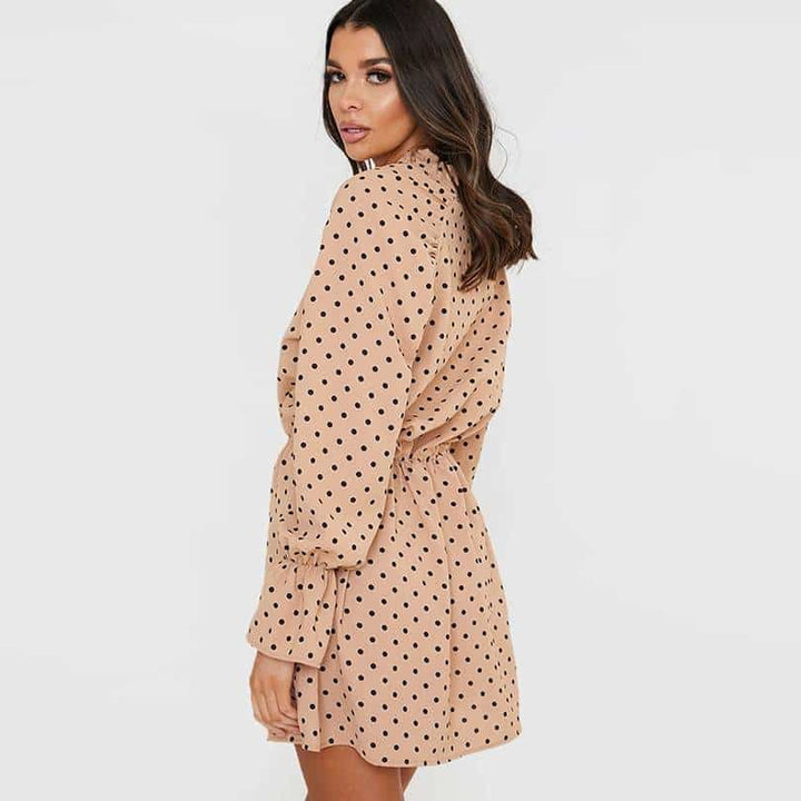 Women's Polka Dot Print Mini Dress