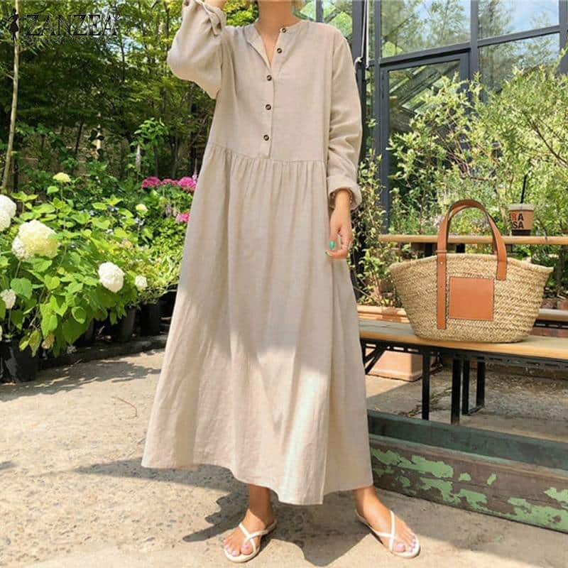 Women's Pure Cotton Maxi Dress