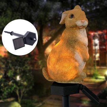 Waterproof Solar LED Landscape Light Rabbit Animal Ornament Lamp Garden Path Lawn Decor - MRSLM