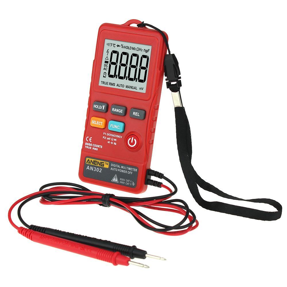 ANENG AN302 True RMS 8000 Counts Push-button Card Digital Multimeter AC/DC Tester - MRSLM