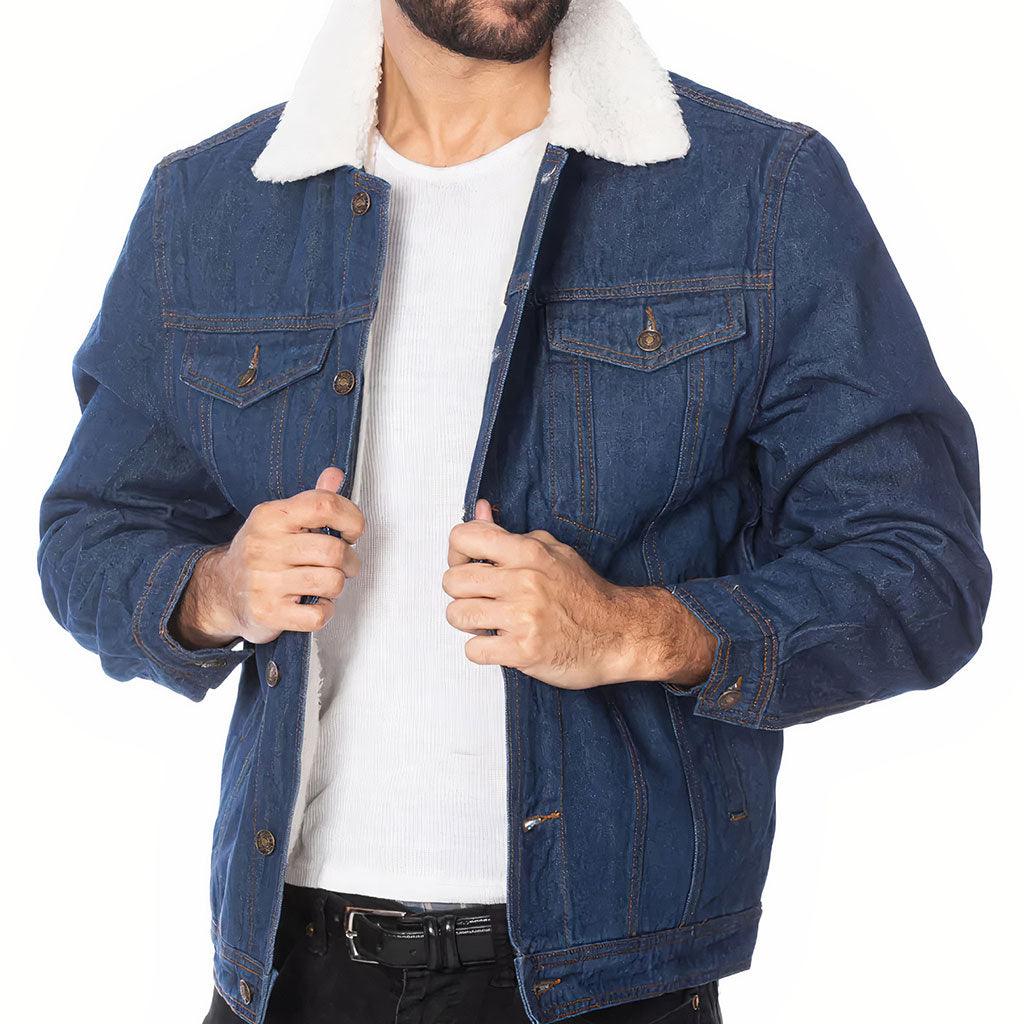 Bad Choices Make Good Stories Men's Sherpa-Lined Denim Jacket - Funny Quote Denim Jacket - Cool Jacket for Men - MRSLM