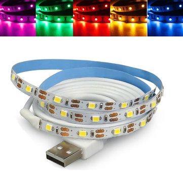 50CM Non-Waterproof USB SMD3528 TV Background Computer LED Strip Tape Flexible Light DC5V - MRSLM