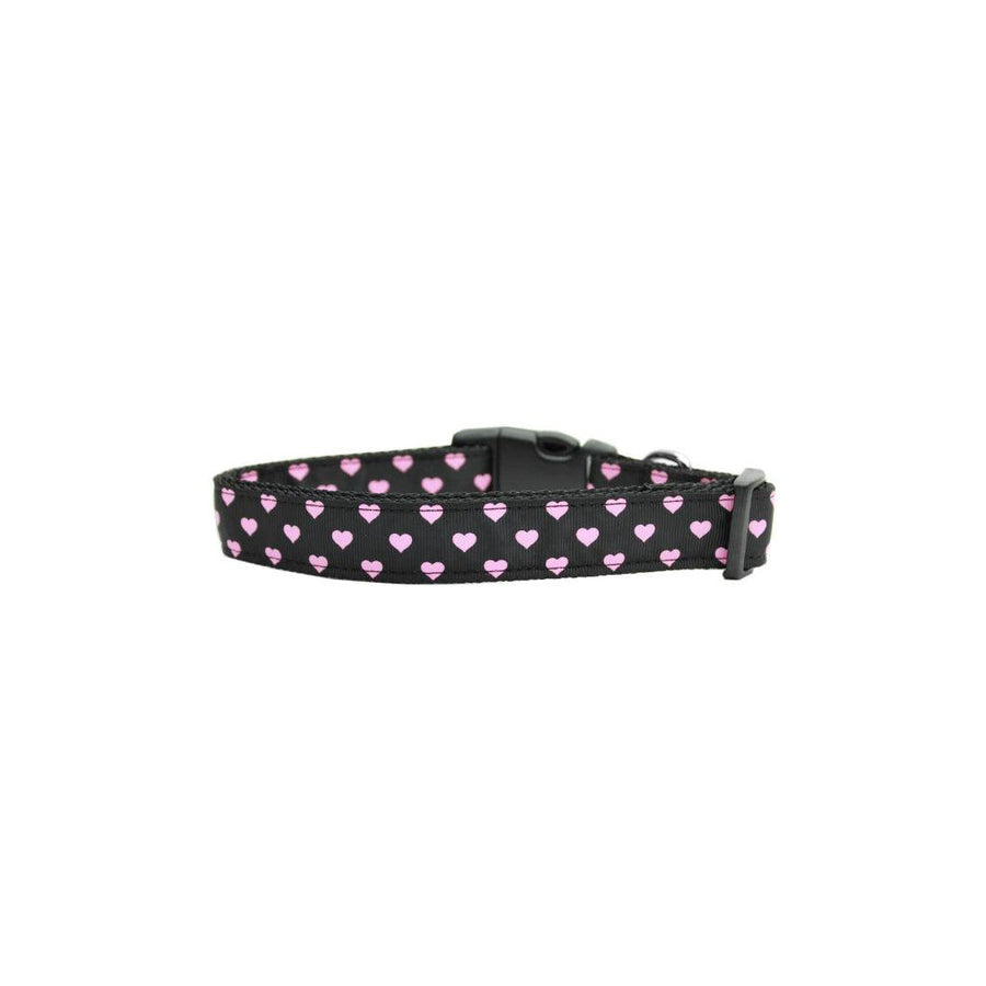 Pink and Black Dotty Hearts Collar - MRSLM