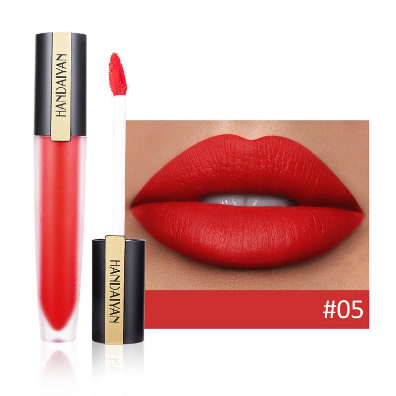 HANDAIYAN Matte Lip Gloss Lips Lipstick Long Lasting Liquid Cosmetics Exaggerated Makeup - MRSLM