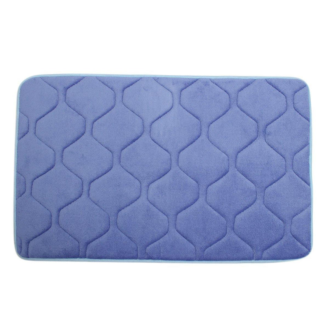 80x50cm Absorbent Anti Slip Memory Foam Carpet Bath Rug Coral Velvet Chronic Rebound Floor Mat - MRSLM