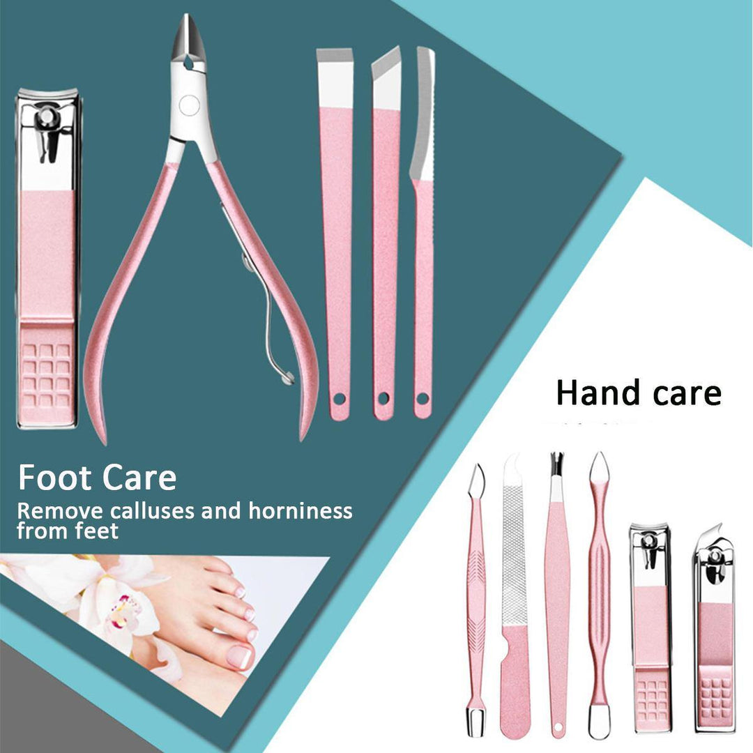 10/13/15/18Pcs Stainless Steel Nail Clipper Set Manicure Set Nail Tool - MRSLM