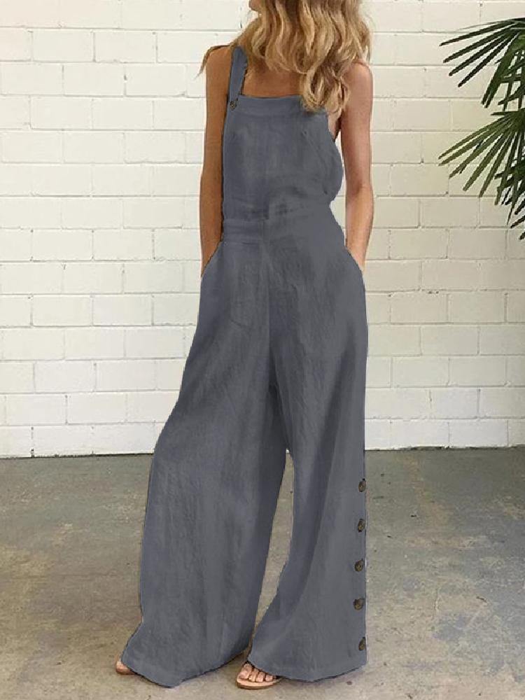 Stylish Women's Jumpsuit with Side Pockets - Perfect for Everyday Wear - MRSLM