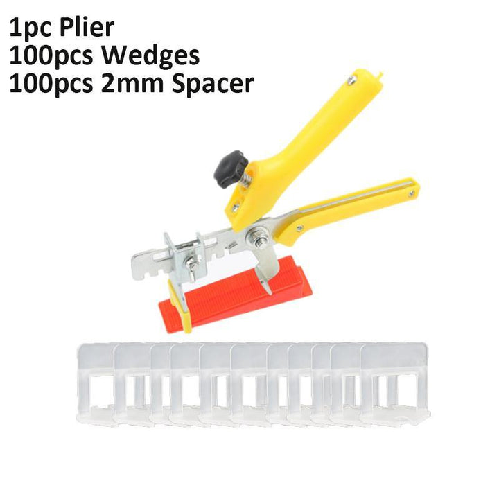 Tile Leveling System 1/1.5/2mm Tile Leveler Spacers Clips Reusable Tools - MRSLM