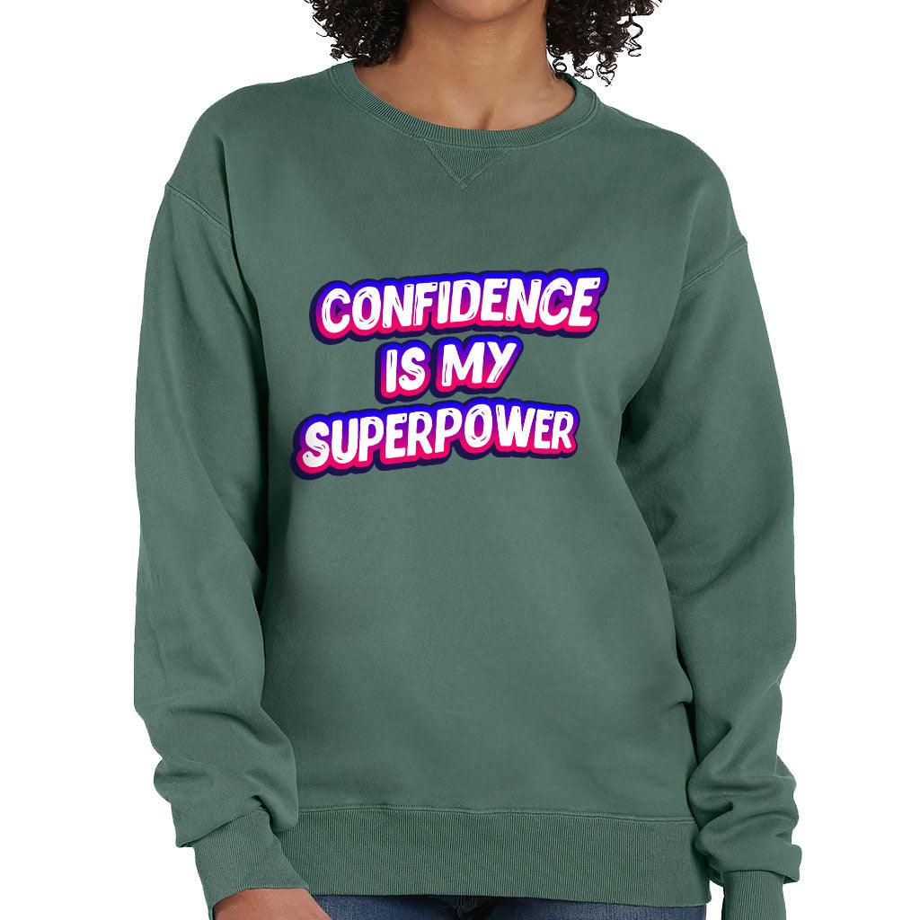 Confidence Crewneck Sweatshirt - Best Design Women's Sweatshirt - Cool Print Sweatshirt - MRSLM