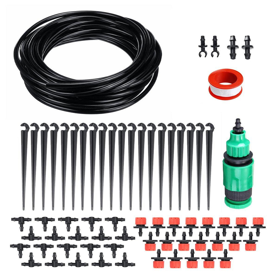 82ft Automatic Drip Irrigation System DIY Micro Sprinkler Garden Watering Kit - MRSLM