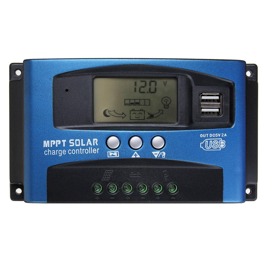 30/40/50/60/100A MPPT Solar Controller LCD Solar Charge Controller Accuracy Dual USB Solar Panel Battery Regulator - MRSLM