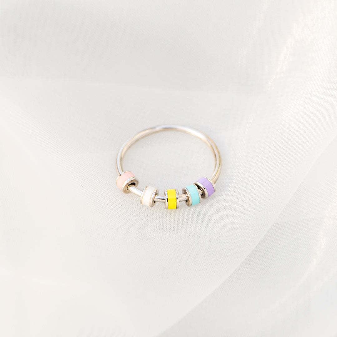 Women's Live Broadcast Net Celebrity Temperament Fashion Ring With Colorful Beads - MRSLM