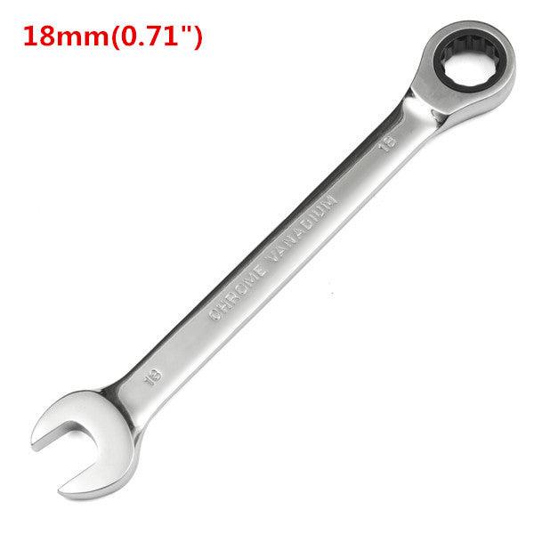 Raitool™ HT01 Chrome Vanadium Steel Metric Ratchet Spanner Gear Wrench Fixed Head 6-32mm - MRSLM