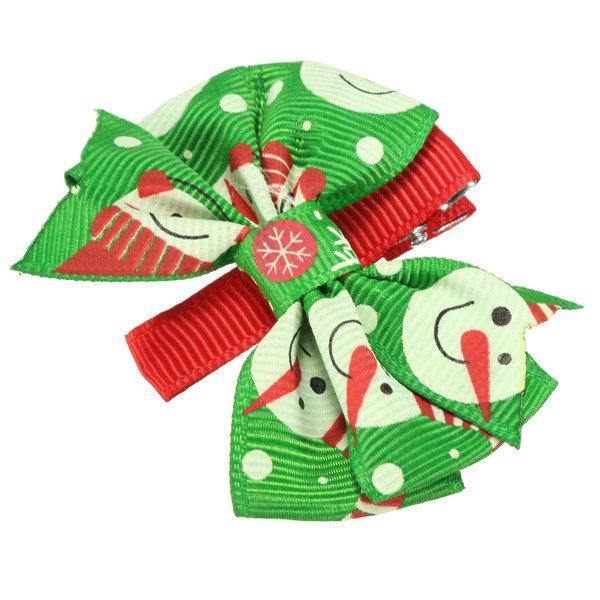 Lovely Girls Baby Christmas Hairpins Bowknot Hair Clips Xmas Accessories 6 Different Patterns - MRSLM