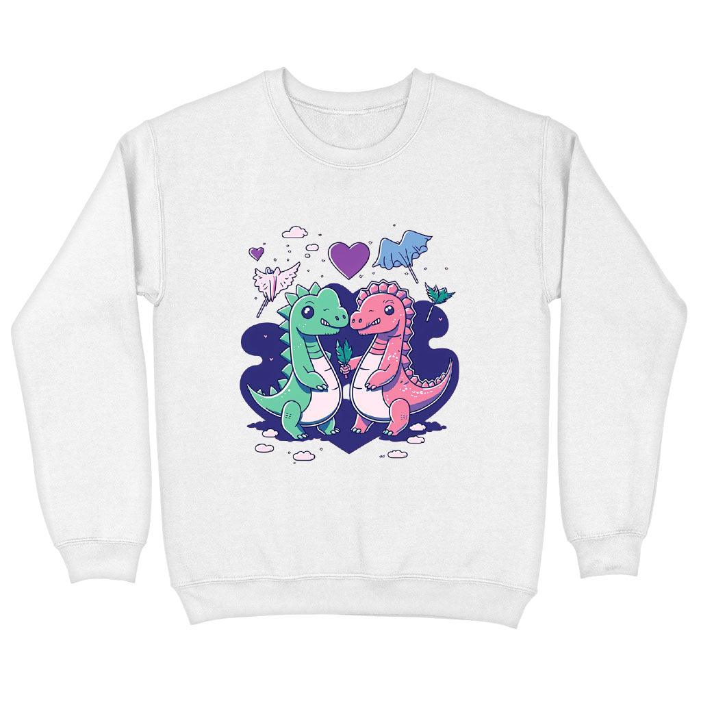 Dinosaur Graphic Sweatshirt - Cartoon Crewneck Sweatshirt - Themed Sweatshirt - MRSLM